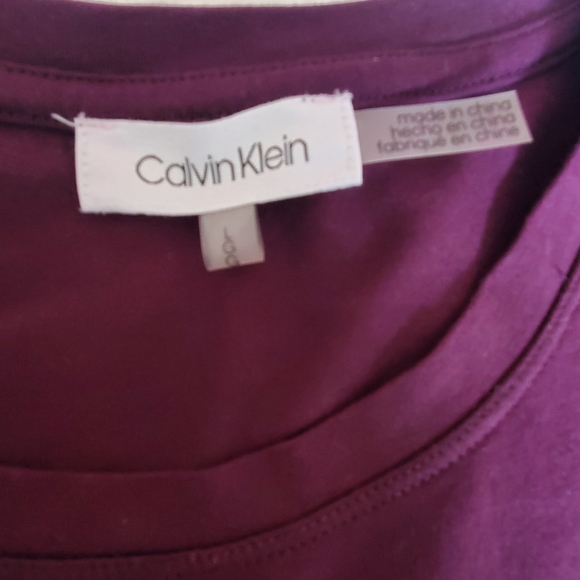 Calvin Klein tee, Color Purple Plum Size: L - Picture 3 of 4